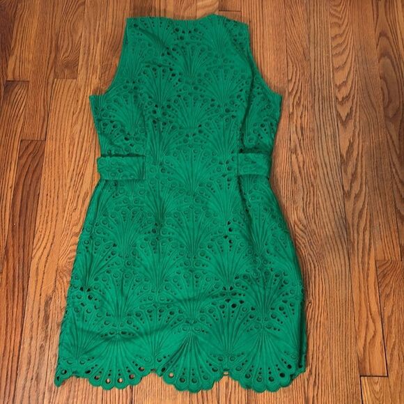 Andie The Navarino Dress Button Front Eyelet Emerald Green Medium NWT - Picture 5 of 9